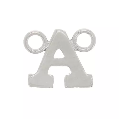 Separador Letra Alfabeto 6x7 mm - A - Plata 925 x1
