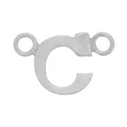 Letra alfabética divisoria 6x10 mm - C - Plata 925 x1