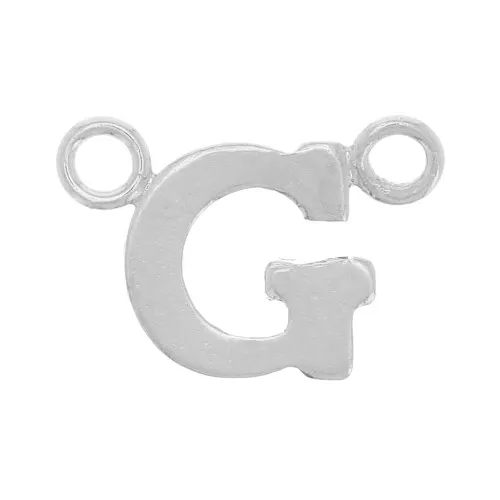 Separador de letras del alfabeto 6x9 mm - G - Plata 925 x1