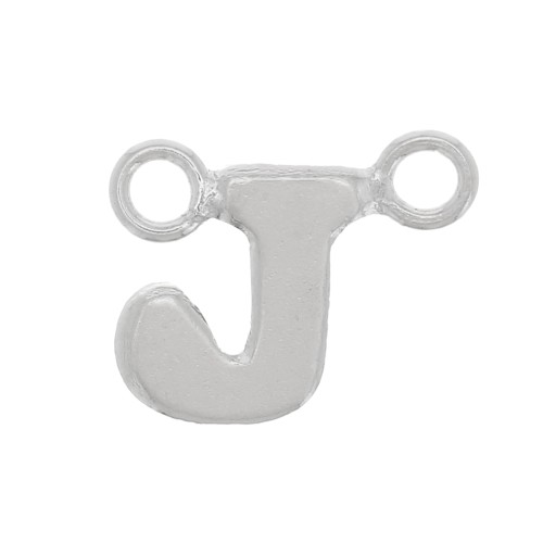 Separador de letras del alfabeto 6x8 mm - J - Plata 925 x1