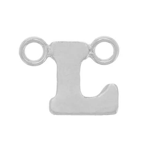 Separador de letras alfabético 6x7,5 mm - L - Plata 925 x1