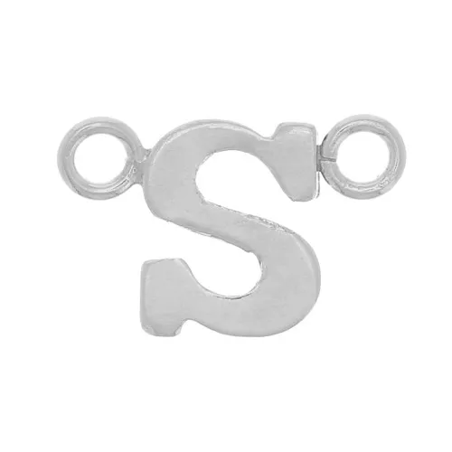 Separador Letra Alfabeto 6x9 mm - S - Plata 925 x1