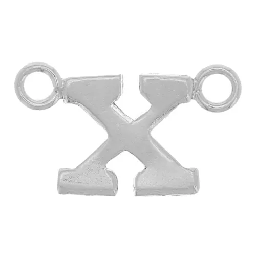 Letra alfabética divisoria 6x10 mm - X - Plata 925 x1