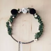 Círculo de metal desnudo para colgante atrapasueños y pantalla 45 cm - Blanco x1