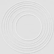 Círculo de metal desnudo para colgante atrapasueños y pantalla 45 cm - Blanco x1