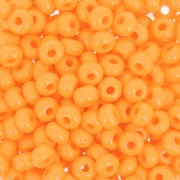 Cuentas de Rocalla Preciosa 6/0, 4 mm - Naranja opaco, 20 g