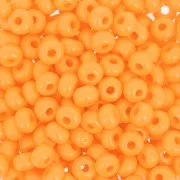 Cuentas de Rocalla Preciosa 6/0, 4 mm - Naranja opaco, 20 g