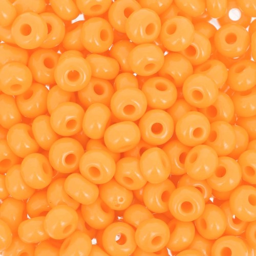 Cuentas de Rocalla Preciosa 6/0, 4 mm - Naranja opaco, 20 g