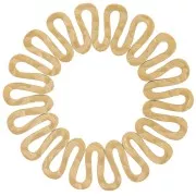 Colgante redondo martillado - motivo ondulado 35 mm - Acero inoxidable 304L Doradox1