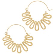 Aro ondulado martillado 34x35 mm - Acero inoxidable 304L Doradox2|raw }}