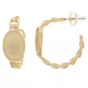 Cadena aro 27 mm para cabujón 14x10 mm - Acero inoxidable 316L Doradox2