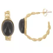 Cadena aro 27 mm para cabujón 14x10 mm - Acero inoxidable 316L Doradox2