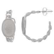 Aros de cadena de 27 mm para cabujón de 14x10 mm - acero inoxidable 304L x2|raw }}