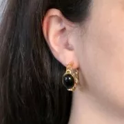 Aros de cadena de 27 mm para cabujón de 14x10 mm - acero inoxidable 304L x2