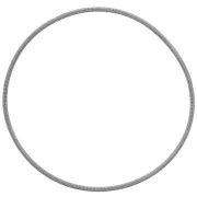 Pulsera de reasa de 62 mm - acero inoxidable 304L Gris x1