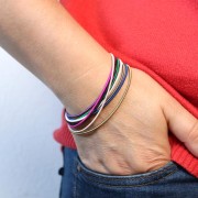 Pulsera reasa 62 mm acero inoxidable 304L Acero Inoxidable 304L Negro x1