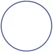 Pulsera reasa 62 mm acero inoxidable 304L Acero inoxidable 304L Azul eléctrico