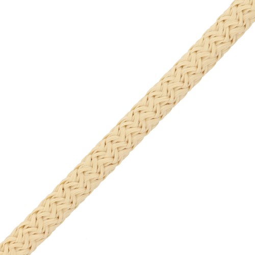 Cordón de poliéster trenzado de 5 mm - Beige x1m