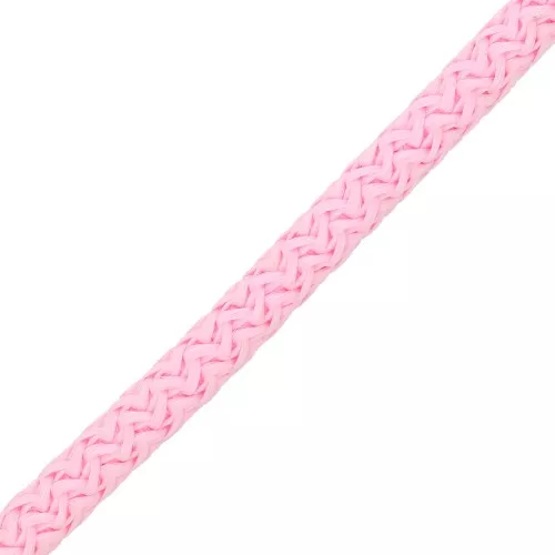 Cordón de poliéster trenzado de 5 mm - Rosa claro x1m