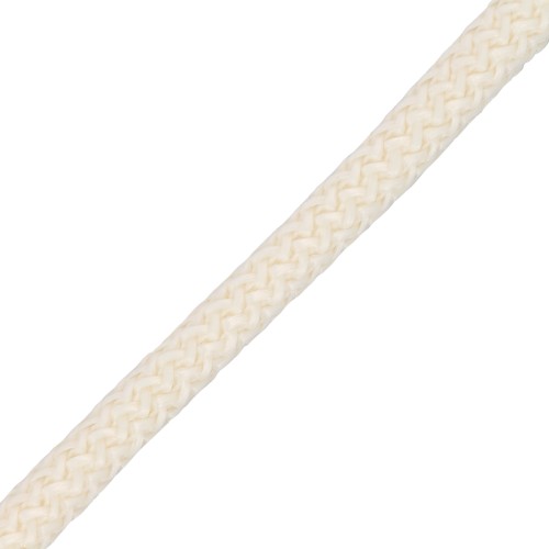 Cordón de poliéster trenzado de 5 mm - Marfil x1m
