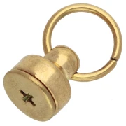 Remaches con anilla de 9 x 8 mm para carcasa de móvil - Acero inoxidable 304L Dorado x2
