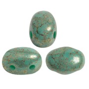 Cuentas de vidrio Samos® by Puca® 7x5 mm - Op Verde Turquesa Rojo Terracota x10g|raw }}