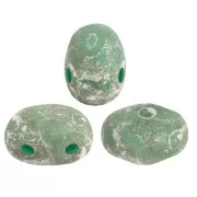 Cuentas de vidrio Samos® by Puca® 7x5mm - Verde Turquesa Opaco Rembrandt Mat x10g