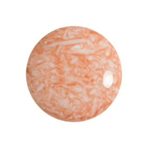 Cabujón redondo de vidrio de Puca® 18 mm - Milky Peach x1