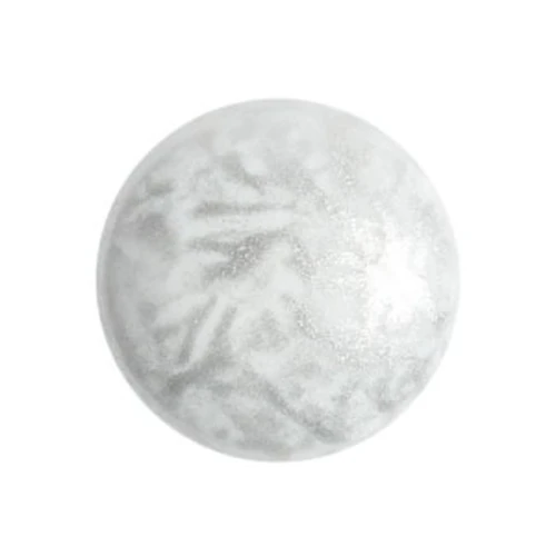 Cabujón redondo de vidrio de Puca® 18 mm - Blanco Lechoso x1
