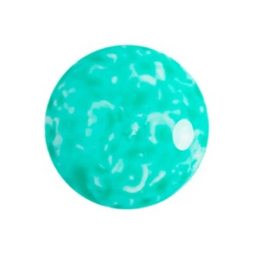 Cabujón redondo de vidrio de Puca® 18 mm - Turquesa Verde Lechoso x1