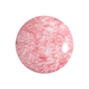 Cabujón redondo de vidrio de Puca® 18 mm - Rosa claro lechoso x1