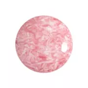 Cabujón redondo de vidrio de Puca® 18 mm - Rosa claro lechoso x1