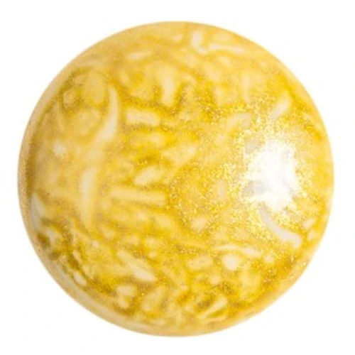 Cabujón redondo de vidrio de Puca® 25 mm - Beige Lechoso x1