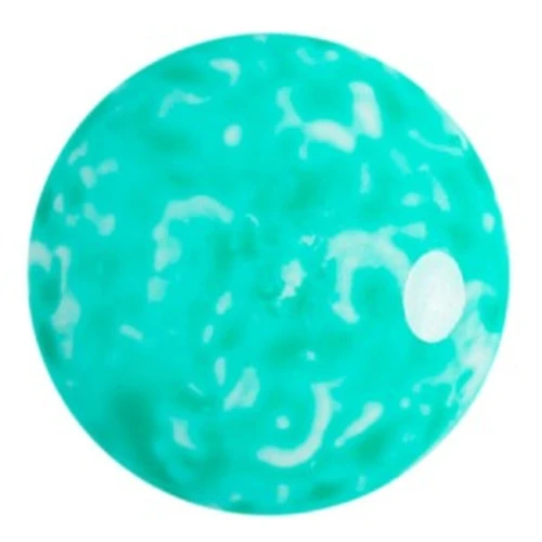 Cabujón redondo de vidrio de Puca® 25 mm - Turquesa Verde Lechoso x1
