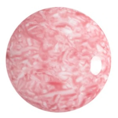 Cabujón redondo de vidrio de Puca® 25 mm - Rosa claro lechoso x1