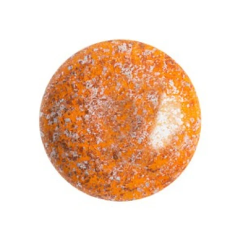 Cabujón redondo de vidrio de Puca® 18 mm - Frost Tangerine Tweedy x1