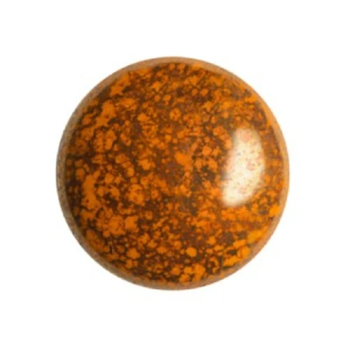 Cabujón redondo de vidrio de Puca® 18 mm - Escarcha Mandarina Bronce x1