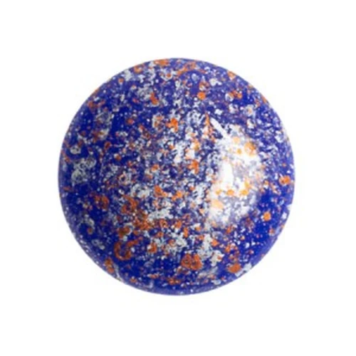 Cabujón redondo de vidrio de Puca® 18 mm - Frost Royal Blue Tweedy x1