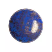 Cabujón redondo de vidrio de Puca® 18 mm - Frost Royal Blue Bronze x1