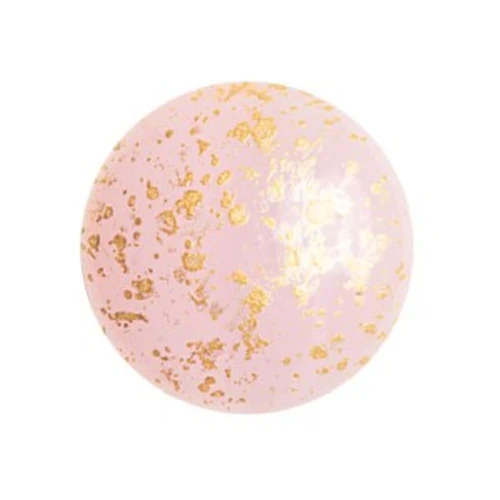 Cabujón redondo de vidrio de Puca® 18 mm - Escarcha Sweet Pink Gold Splash x1