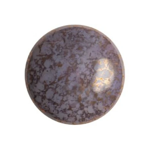 Cabujón redondo de vidrio de Puca® 18 mm - Escarcha Parma Bronce x1