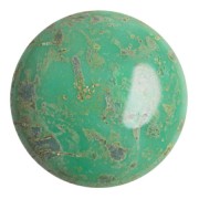 Cabujón redondo de vidrio de Puca® 25 mm - Escarcha Jade Travertino x1