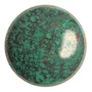 Cabujón redondo de vidrio de Puca® 25 mm - Escarcha Jade Bronce x1