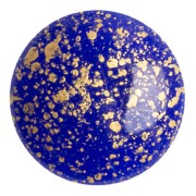Cabujón redondo de vidrio de Puca® 25 mm - Frost Royal Blue Gold Splash x1|raw }}