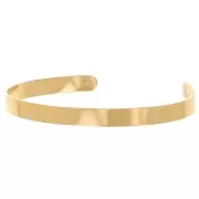 Brazalete jonc de 6x160 mm - Acero inoxidable 316L chapado en oro x1