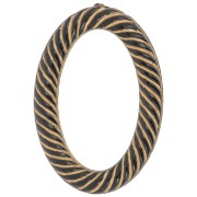Eslabón acrílico trenzado oval 35,5x24 mm - Negro - Dorado x1|raw }}