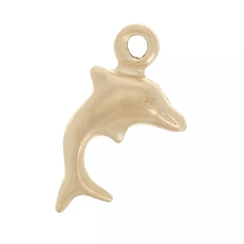 Mini dije de delfín 10x6 mm - izquierda - Gold filled x1