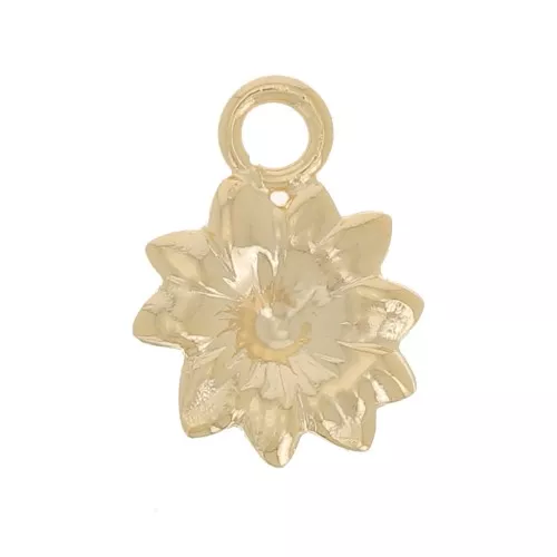 Mini flor encanto 6 mm trabajado - Gold filled x1