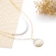 Elemento adhesivo redondo 5 mm para cabujón 3 mm - Gold filled x1