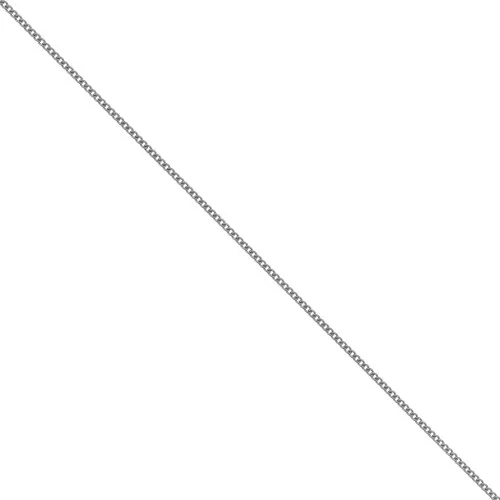 Cadena de Gourmette 1,5 mm - Plata 925 Rodio negro x1m